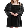 BANETTETA Black Shawls and Wraps for Evening Dresses Wrap Cover Up Formal Shawl Wraps for Women (Black) view 3