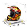 Better Display Cases Clear Acrylic Motorcycle Motocross or Racing Helmet Display Case with Yellow Risers and White Base (A024-YR) view 2