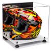 Better Display Cases Acrylic Motorcycle Motocross or Racing Helmet Display Case with Mirror, Black Risers and White Base (A024-BR) view 1