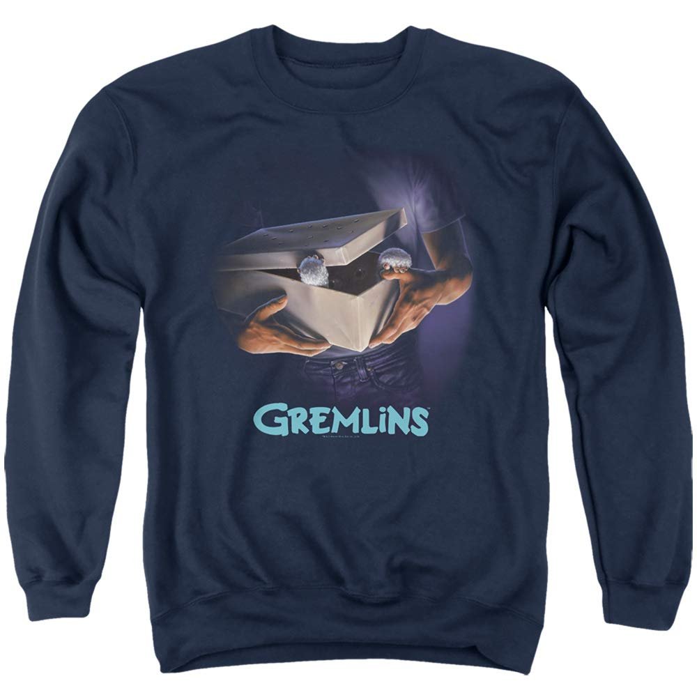 Gremlins Original Poster Unisex Adult Crewneck Sweatshirt for Men and Women, 2X-Large Navy