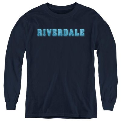 Trevco Riverdale Riverdale Logo Youth Long Sleeve T Shirt, Large Navy