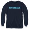 Trevco Riverdale Riverdale Logo Youth Long Sleeve T Shirt, Large Navy view 1