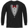 Big Bang Theory Pixelated Tux Youth Long Sleeve T Shirt, Medium Black view 1