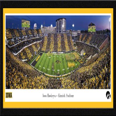 Iowa Hawkeyes Football "Run Out" - 42x15.5-inch Single Mat, Select Framed Picture by Blakeway Panoramas