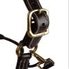 Huntley Equestrian Premium Leather Halter with Snap (Full, Fancy Stitched Padded) view 2