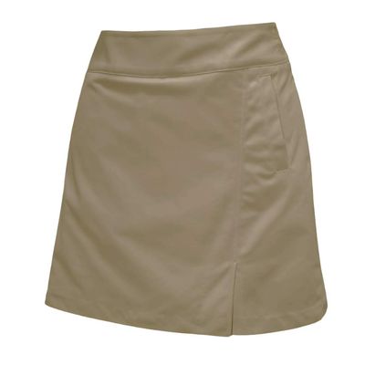 Monterey Club Women's 18 inches Team Woven Golf Skort #2944 (Khaki, Size:18)