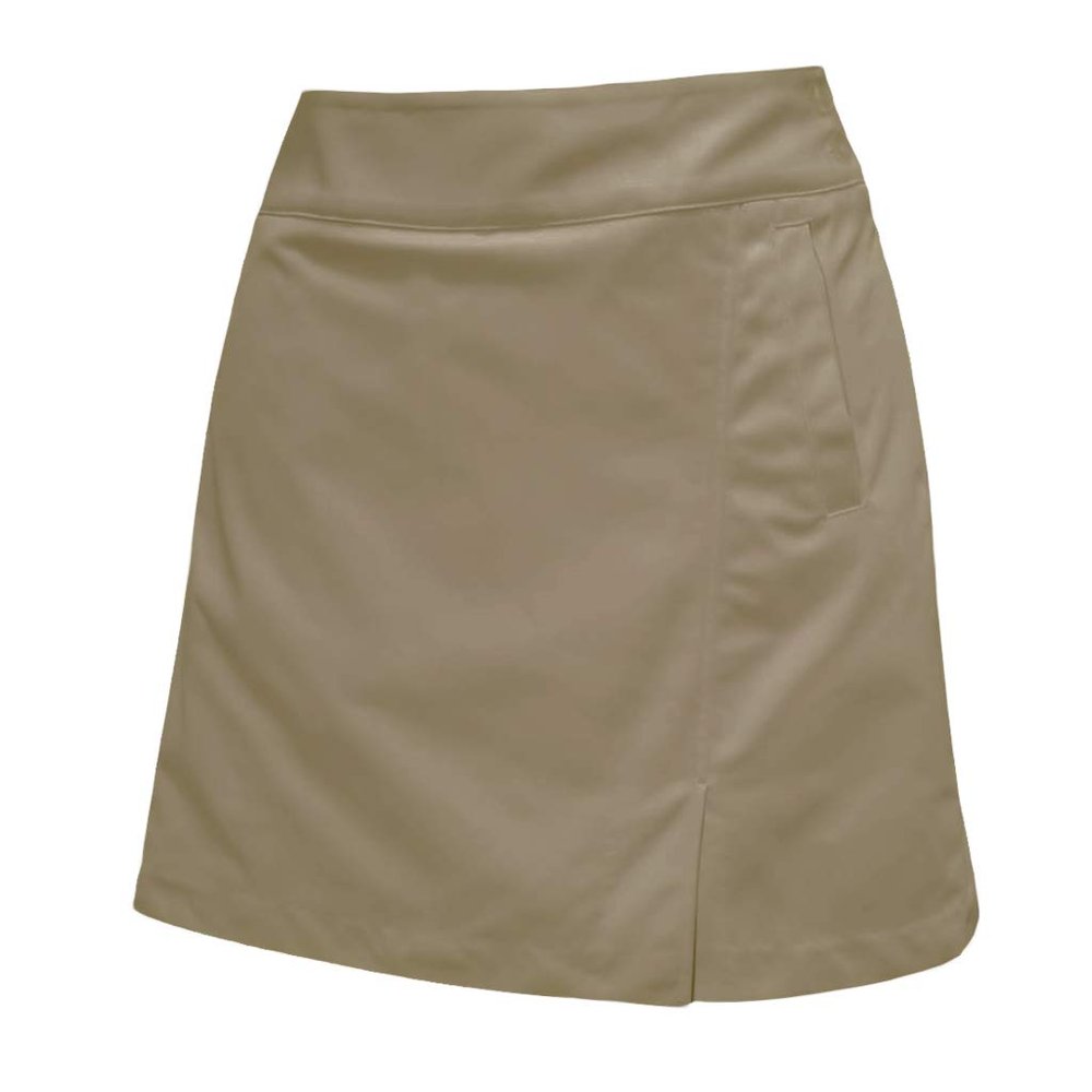 Monterey Club Women's 18 inches Team Woven Golf Skort #2944 (Khaki, Size:18)