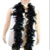 Flydreamfeathers 40 Gram 72" Long, Turkey Chandelle Feather Boa, Dancing Wedding Crafting Party Dress Up, Halloween Costume Decoration(black color) view 1