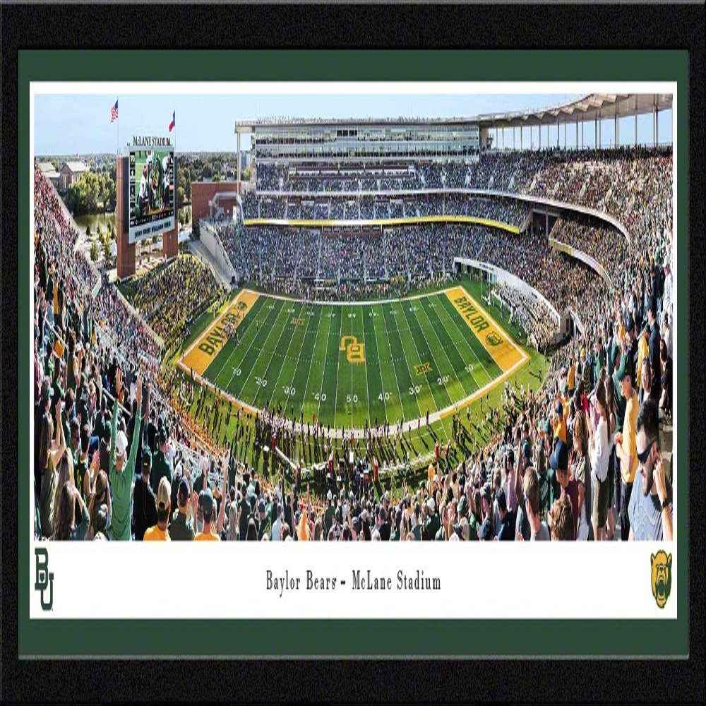 Baylor Bears Football - 42x15.5-inch Single Mat, Select Framed Picture by Blakeway Panoramas