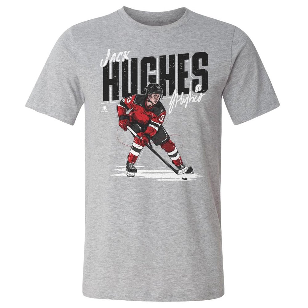 500 LEVEL Jack Hughes Shirt - Jack Hughes Chisel WHT (Heather Gray, XX-Large)