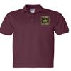 ALLNTRENDS Men's Polo T Shirt USA Retired Army Embroidered Military US Army (2XL, Maroon) view 1