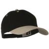2 Tone Brushed Bull Denim Mid Profile Cap - Khaki Black OSFM view 4