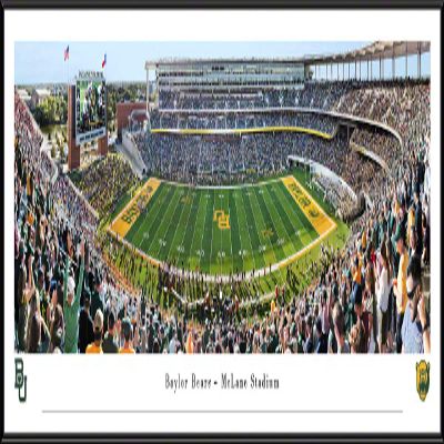Baylor Bears Football - 40.25x13.75-inch Standard Framed Print by Blakeway Panoramas