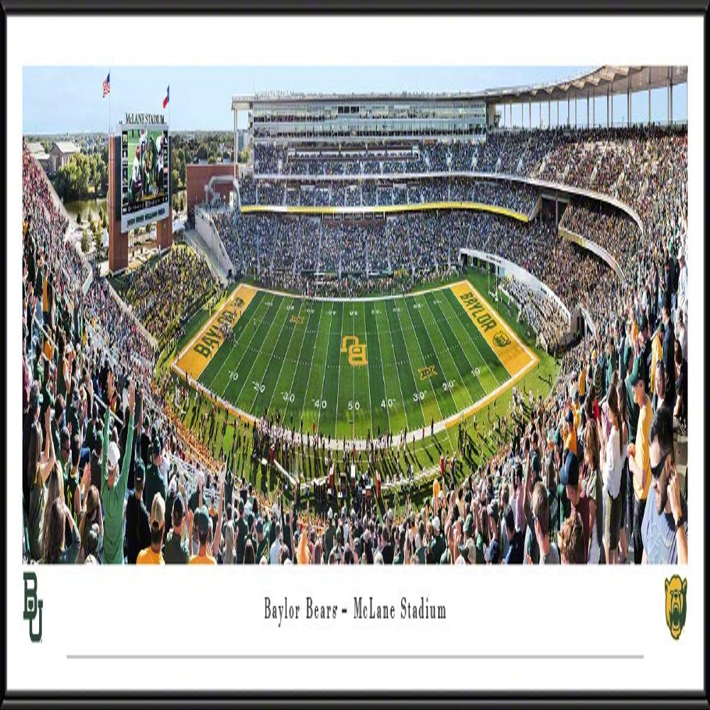 Baylor Bears Football - 40.25x13.75-inch Standard Framed Print by Blakeway Panoramas