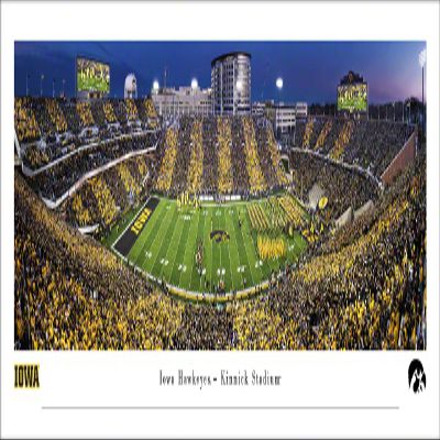 Iowa Hawkeyes Football "Run Out" - Unframed 40 x 13.5 Poster by Blakeway Panoramas
