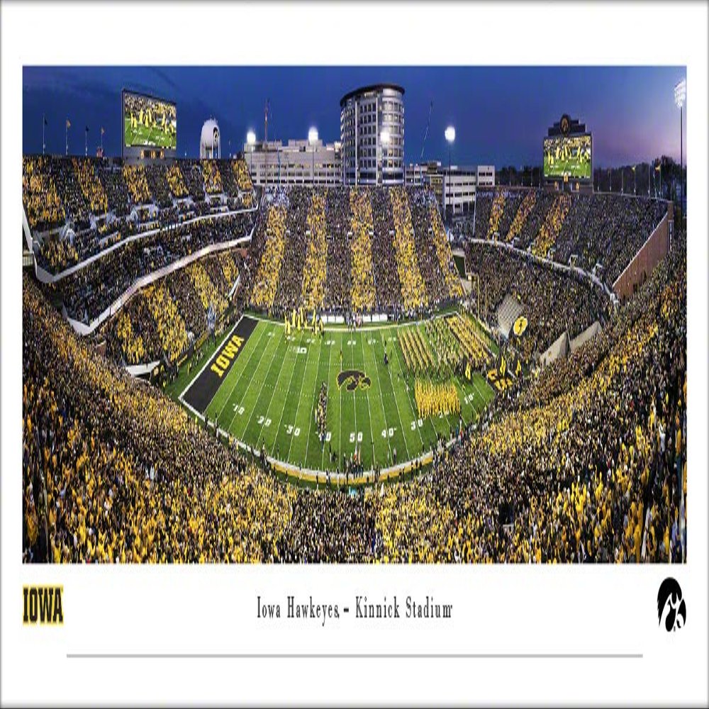 Iowa Hawkeyes Football "Run Out" - Unframed 40 x 13.5 Poster by Blakeway Panoramas