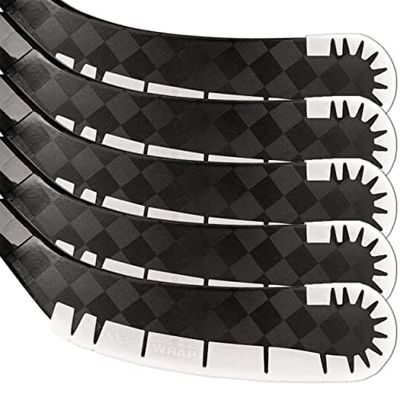 Wraparound Blade Protector for Off Ice Training, Street Hockey - Long Lasting - Cuts to Fit Kids, Seniors - Hockey Training Equipment, Accessories (White, 5 Pack)