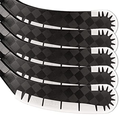Wraparound Blade Protector for Off Ice Training, Street Hockey - Long Lasting - Cuts to Fit Kids, Seniors - Hockey Training Equipment, Accessories (White, 5 Pack)