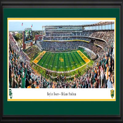 Baylor Bears Football - 44x18-inch Double Mat, Deluxe Framed Picture by Blakeway Panoramas