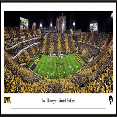 Iowa Hawkeyes Football - 40.25x13.75-inch Standard Framed Print by Blakeway Panoramas
