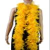 Flydreamfeathers 40 Gram 72" Long, Turkey Chandelle Feather Boa, Dancing Wedding Crafting Party Dress Up, Halloween Costume Decoration(gold yellow color) view 1