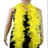 Flydreamfeathers 40 Gram 72" Long, Turkey Chandelle Feather Boa, Dancing Wedding Crafting Party Dress Up, Halloween Costume Decoration(light yellow color) view 1