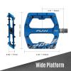 Funn Funndamental Flat Pedals - Wide Platform Bicycle Pedals for BMX/MTB Mountain Bike, Adjustable Grip for Outstanding Stability, 9/16-inch CrMo Axle (Blue) view 3