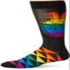 K. Bell Socks Men's Pop Culture Novelty Crew Socks, Pride (Black), Shoe Size: 6.5-12 view 1