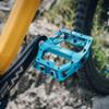 Funn Funndamental Flat Pedals - Wide Platform Bicycle Pedals for BMX/MTB Mountain Bike, Adjustable Grip for Outstanding Stability, 9/16-inch CrMo Axle (Turquoise) view 4