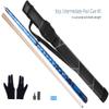 AB Earth Ergonomic Design 13mm Tip 58" Maple Pool Cue Stick Kit with Hard Case (Blue, 19oz) view 2