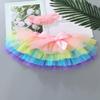 Baby Girls Tutu Bloomers Diaper Cover Cotton Tulle Bloomers and Headband Set Rainbow 3-6 Months view 3
