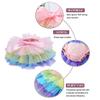 Baby Girls Tutu Bloomers Diaper Cover Cotton Tulle Bloomers and Headband Set Rainbow 3-6 Months view 4