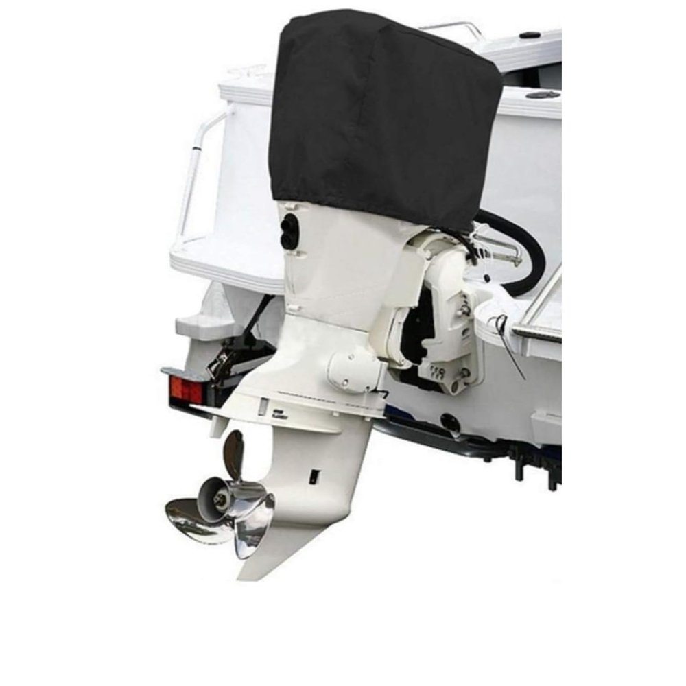 dDanke Black Boat Outboard Motor Hood Cover Waterproof Engine Cover Fit for 200HP 28.7x22.6x34.3 Inch