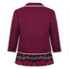 JEATHA Kids Girls Long Sleeves British Style School Uniforms Anime Cosplay Shirt Blazer with Tie Plaid Mini Skirt Set Burgundy 12-14 view 2