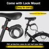 Bike Lock with Mounting Bracket, 4-Feet Bike Cable Basic Self Coiling 5-Digit Resettable Combination Cable Bike Locks, for Bicycle, Motorcycle, Scooter (Black) view 2