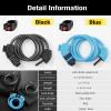Bike Lock with Mounting Bracket, 4-Feet Bike Cable Basic Self Coiling 5-Digit Resettable Combination Cable Bike Locks, for Bicycle, Motorcycle, Scooter (Black) view 3