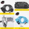 Bike Lock with Mounting Bracket, 4-Feet Bike Cable Basic Self Coiling 5-Digit Resettable Combination Cable Bike Locks, for Bicycle, Motorcycle, Scooter (Black) view 4