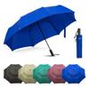 Portobello Large Travel Umbrella Folds Into Portable Travel Size - 54 Inch Double Vented Canopy Big Enough To Fit In 2 Adults - Auto Open Close Umbrellas for Rain Large Size (Blue) view 1