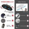 Portobello Large Travel Umbrella Folds Into Portable Travel Size - 54 Inch Double Vented Canopy Big Enough To Fit In 2 Adults - Auto Open Close Umbrellas for Rain Large Size (Blue) view 2