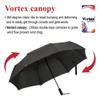 Portobello Large Travel Umbrella Folds Into Portable Travel Size - 54 Inch Double Vented Canopy Big Enough To Fit In 2 Adults - Auto Open Close Umbrellas for Rain Large Size (Blue) view 4