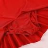 CHICTRY Girls' Sparkly Mock Neck Mesh Figure Ice Skating Dress Spandex Long Sleeves Dance Leotard Red 10 view 3