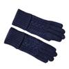 Autumn Winter Wool Gloves Thick Warm Knitted Gloves Touchscreen Women & Men Gloves (Navy blue)