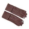 Autumn Winter Wool Gloves Thick Warm Knitted Gloves Touchscreen Women & Men Gloves (Brown) view 1