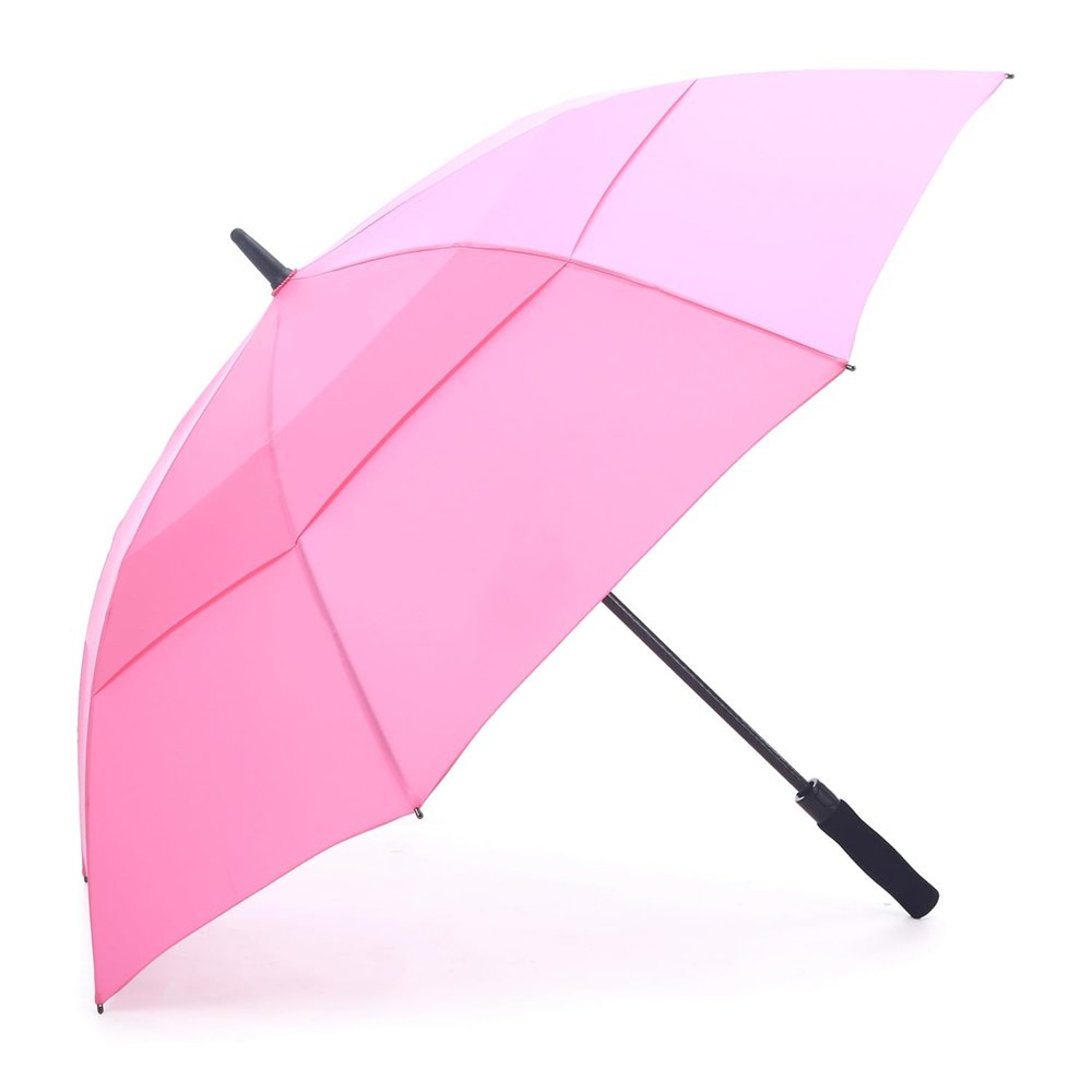 RUMBRELLA 55/62 Inch UV Golf Umbrella Large Oversize Double Canopy Vented Windproof Auto Open Stick Umbrella