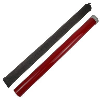 Z Aventik Fiberglass Fly Fishing Rod Tube(Case) Aluminum Cap fits Any 9ft 4pcs Fly Rod (Fiberglass Red)