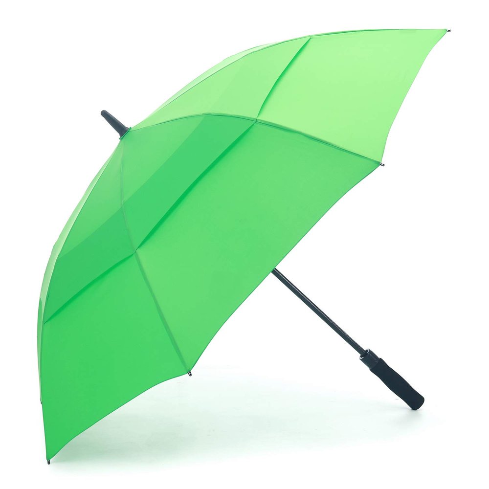 RUMBRELLA 55/62 Inch UV Golf Umbrella Large Oversize Double Canopy Vented Windproof Auto Open Stick Umbrella