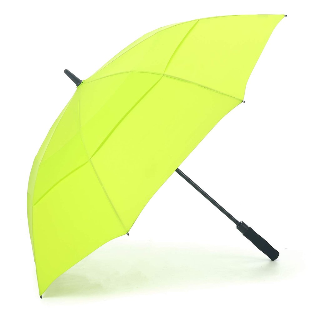 RUMBRELLA 55/62 Inch UV Golf Umbrella Large Oversize Double Canopy Vented Windproof Auto Open Stick Umbrella