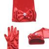Little Girls Princess Gloves(Solid Color Long Elbow Length) For Birthday,Wedding,Holiday,Costume Party(Red) view 4