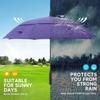 RUMBRELLA 55/62 Inch UV Golf Umbrella Large Oversize Double Canopy Vented Windproof Auto Open Stick Umbrella view 3