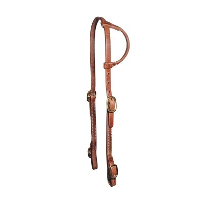 Professionals Choice Single Ear Double Buckle Headstall Natural N/A